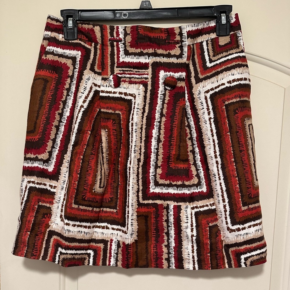 Retro style mini skirt, 100% linen, size 10